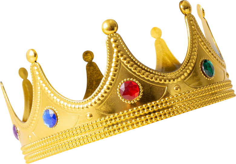 Realistic Golden Crown cutout, Png file