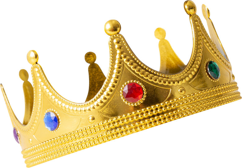 Realistic Golden Crown cutout, Png file